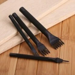 Lot De 4 Outils De Couture Pour Poinçons En Cuir Artisanat En Cuir Griffes Poinçon Outils De Couture (1 + 2 + 4 + 6 Dents) -Outils Magie Soldes Boutique 80393359 3