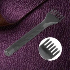 Lot De 4 Outils De Couture Pour Poinçons En Cuir Artisanat En Cuir Griffes Poinçon Outils De Couture (1 + 2 + 4 + 6 Dents) -Outils Magie Soldes Boutique 80393359 5