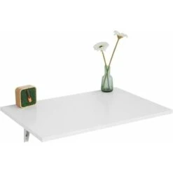 Table Murale Rabattable En Bois Table De Cuisine Table Enfant L60×P40cm –Blanc FWT21-W SoBuy®