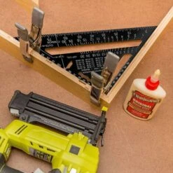 Promotion Équerre Triangle Metrique Professionnel, 30cm/300mm Équerre De Charpentier Haute Précision, Règle D'angle Menuiserie En Alliage D'aluminium Outil De Mesure Bois Speed Square Noir -Outils Magie Soldes Boutique 81231734 5