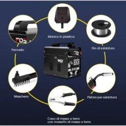 RELAX4LIFE Poste à Souder MIG 130 à Fil Sans Gaz, Puissance Réglable En 4 Positions, Livré Avec Bobine De Fil, Masque De Protection, Compact à 36x18x35CM (Noir) -Outils Magie Soldes Boutique 81851260 5