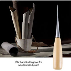 Aiguilles À Coudre À Main Des Aiguilles À Coudre Des Aiguilles En Métal Awl Avec Poignée Bois Tourrage Du Bois Scratching Craft Awl Pin Punching Hole -Outils Magie Soldes Boutique 83680000 3