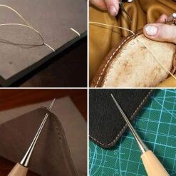 Aiguilles À Coudre À Main Des Aiguilles À Coudre Des Aiguilles En Métal Awl Avec Poignée Bois Tourrage Du Bois Scratching Craft Awl Pin Punching Hole -Outils Magie Soldes Boutique 83680000 4
