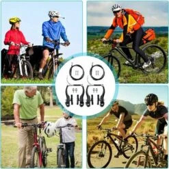 2 Paires De Freins De Vélo En Aluminium V Brake Set Noir VTT Frein Hybride Avec 2 Câbles De Frein Et 4 Embouts De Câble Pour VTT Route La Plupart Des Vélos -Outils Magie Soldes Boutique 85548413 5