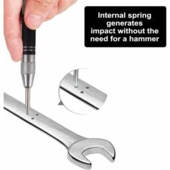 2 Pièces Pointeau Automatique, Pointeau Central Automatique,Poinçons Centraux à Ressort Tension,Pointeau Automatique Impact Réglable,pour Bois, Mur, Metal, Avec 2 Pièces Pointes De Rechange -Outils Magie Soldes Boutique 88571760 4