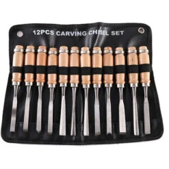 12PCS Kit D'Outils De Ciseaux Pour Sculpture De Bois, 12 Ciseaux à Bois