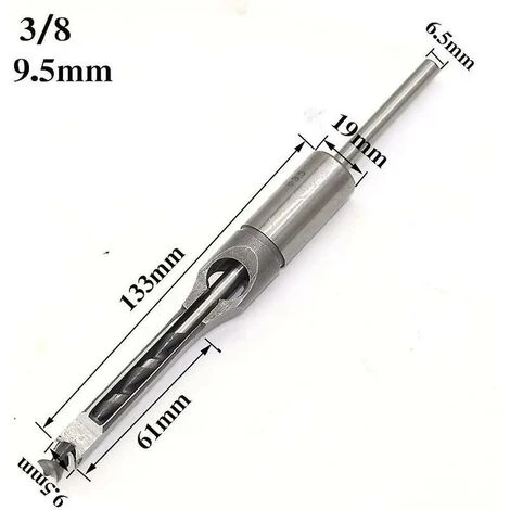 Ciseau à Bois Jeu De 4 Forets à Trou Carré, Burins Creux En Acier, Ensemble D'outils De Travail Du Bois (1/4 -1/2 - 5/16 - 3/8 Pouces) 4 Ciseau à Bois Jeu De 4 Forets à Trou Carré, Burins Creux En Acier, Ensemble D'outils De Travail Du Bois (1/4 -1/2 - 5/16 - 3/8 Pouces) – Image 4