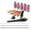 17 Pièces Torche De Soudage TIG Tasse Collet Corps Injecteur Tungstène Kit WP-17