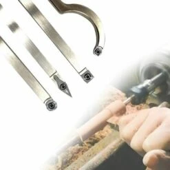 Outils De Tour À Bois En Carbure, Outils De Tournage Sur Bois Ensemble D'Outils De Tournage Pour Tour À Bois, Avec Insert Rond/Carré/Diamant Et Poignée Interchangeable En Alliage D'Aluminium, Boîte En -Outils Magie Soldes Boutique 91786762 3