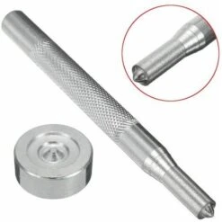 Poinon Pr Bouton Pression Presse Outil De Fixation 85x8mm + Base 24mm Argent -Outils Magie Soldes Boutique 92878607 4
