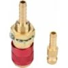 M6 Connecteur Rapide De Gaz Et D'Eau Adaptateur Refroidi à L'Eau Et Gaz Pour Raccord De Chalumeau Raccord De Torche De Soudeuse(Red)