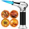 Chalumeau De Cuisine Torche De Cuisine Brûleur à Gaz Butane, Serrure De Sécurité Et Acier Inoxydable Et Aluminium Pour La Cuisine Home DIY Brûlée, Barbecue, Bougies (Butane Non Inclus)