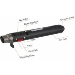 ® Jet Flamme Briquet Blow Torche Butane Rechargeable Coupe-Vent Pour Cuisine Cuisine Crème Brulee Cigarette Cigare Barbecue Camping Soudure Soudage Extérieur -Outils Magie Soldes Boutique 93444420 3