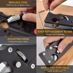 Raboteuses D'angle Pour Le Travail Du Bois, Raboteuses à Main Pour Le Travail Du Bois, Raboteuses à Biseau Pour Chanfreiner Et Couper Le Bois (raboteuse7coupeurs) -Outils Magie Soldes Boutique 95134924 3