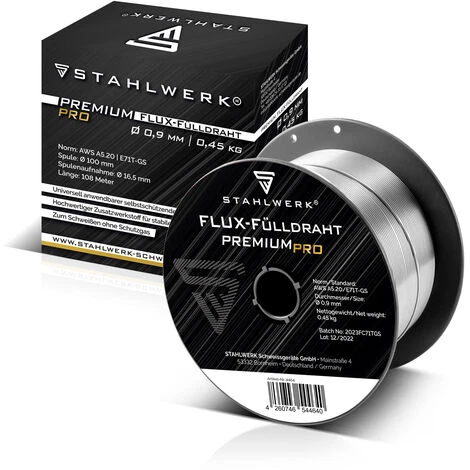 STAHLWERK MIG MAG Fil De Soudage Premium - Fil Fourré Set De 3 E71T-GS Ø 0,9 Mm S100/ D100 Bobine De Fil De 0,45 Kg / Fil Fourré Flux 2 STAHLWERK MIG MAG Fil De Soudage Premium - Fil Fourré Set De 3 E71T-GS Ø 0,9 Mm S100/ D100 Bobine De Fil De 0,45 Kg / Fil Fourré Flux – Image 2
