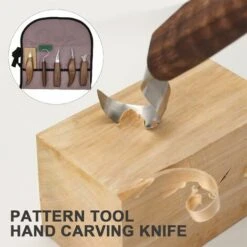 7 En 1 Ensemble De Couteaux Pour Le Travail Du Bois Sculpté à La Main Modèle Outil Bricolage Bois Sculpture Cuillère Couteau à Découper -Outils Magie Soldes Boutique 96110922 5