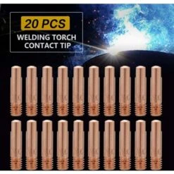 Kit De Soudage MIG MAG　20Pcs Soudure Pointe De Tube Contact En Cuivre Pour Consommables De Torche De Soudage 15AK MIG MAG (0.8) -Outils Magie Soldes Boutique 96337323 5