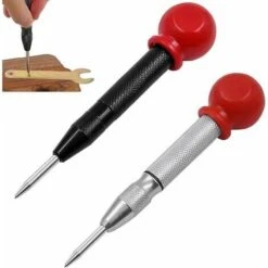 Pointeau Automatique Impact 2 Pcs Triomphe Perforateur Central à Ressort Outil De Poinçon De Marquage Pointeau Automatique Impact Réglable Avec Outil De Poinçon Central Poinçonnage Pour Bois, Métal, P