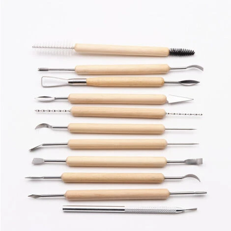 Gasea 11PCS Sculpture D'argile Set Outils De Poterie Sculpture Sur Cire Outil De Moulage Pour Poterie Céramique Argile 1 Gasea 11PCS Sculpture D'argile Set Outils De Poterie Sculpture Sur Cire Outil De Moulage Pour Poterie Céramique Argile