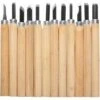 12PCS Outil De Gravure à Bois Main Couteau Sculpture Sur Bois Ciseaux à Découper Pour Sculpteur, Charpentier, Amateur, Poteri
