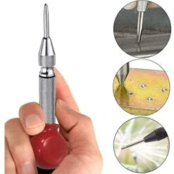 Pointeau Automatique Impact 2 Pcs Triomphe Perforateur Central à Ressort Outil De Poinçon De Marquage Pointeau Automatique Impact Réglable Avec Outil De Poinçon Central Poinçonnage Pour Bois, Métal, P -Outils Magie Soldes Boutique 97314667 3