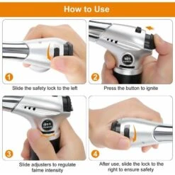 Chalumeau De Cuisine Briquet Rechargeable Chalumeau Réglable Flamme Torche Gaz Butane Avec Verrouillage De Sécurité De L'Artisanat De Bricolage De Cuisine BBQ Cuisson Crème Brûlée à Souder H617 8 Chalumeau De Cuisine Briquet Rechargeable Chalumeau Réglable Flamme Torche Gaz Butane Avec Verrouillage De Sécurité De L'Artisanat De Bricolage De Cuisine BBQ Cuisson Crème Brûlée à Souder H617 -Outils Magie Soldes Boutique 97678729 4