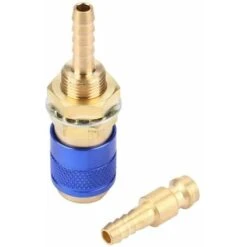 Lilaris M8 Connecteur Rapide De Gaz Et D'Eau Adaptateur Refroidi à L'Eau Et Gaz Pour Raccord De Chalumeau MIG TIG Raccord De Torche De Soudeuse(Gold)une Pièce