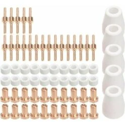 65 PièCes SéRues Kit D'éLectrodes Et De Buses De Pointe De Coupeur De Plasma Accessoires Consommables Pour PT31 30 40 50 Outils De Soudage De Coupeur De Plasma
